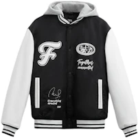 ZARA Black Colorblock Letter Hooded Button-Up Jacket 3833400-800 ZARA Black Colorblock Letter Hooded Button-Up Jacket 3833400-800