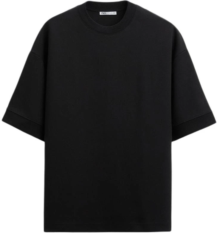 zara-black-solid-color-comfy-crewneck-short-sleeve-sweatshirt-0761448-800
