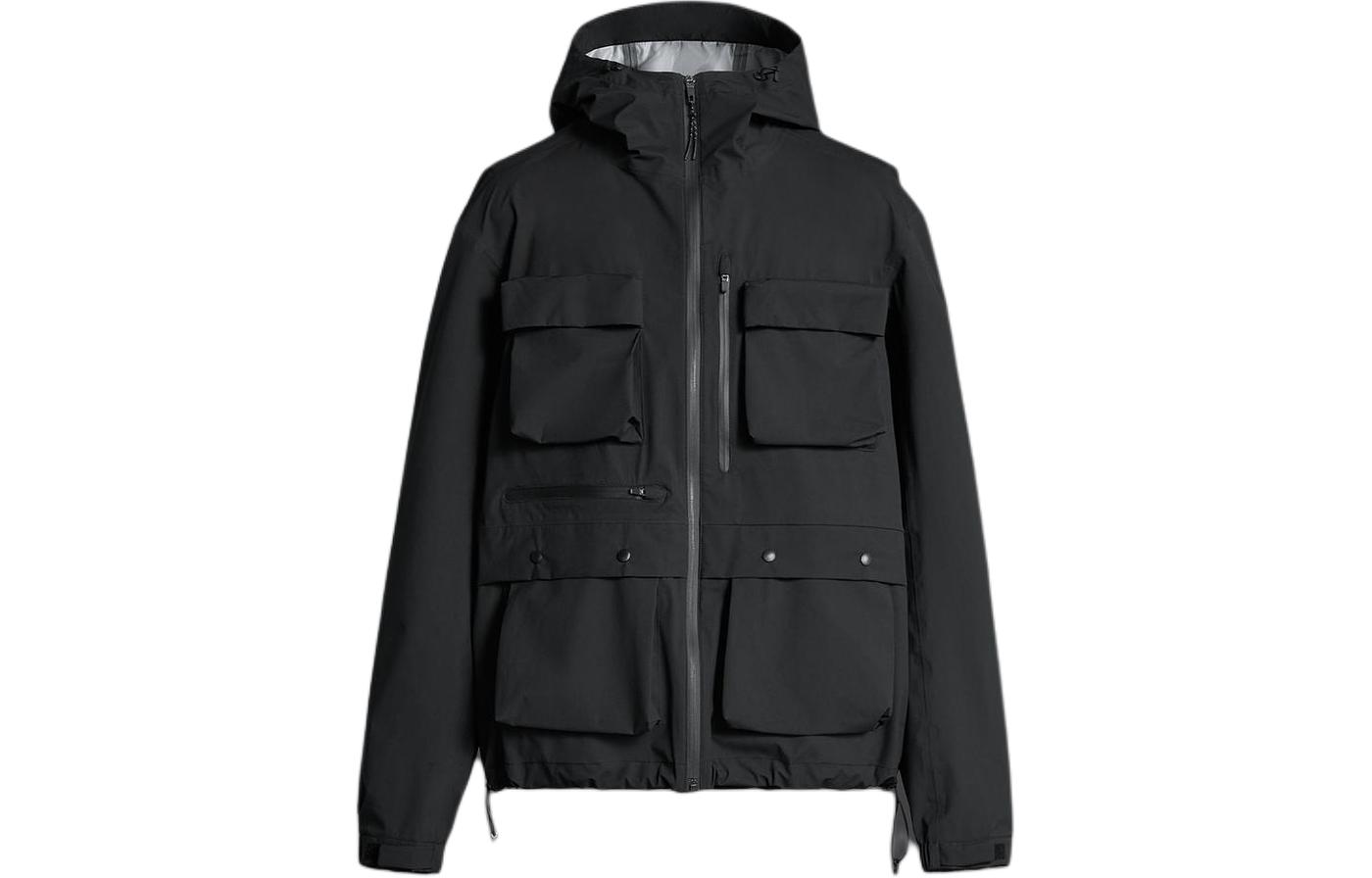 ZARA Black Utility Hoodie Jacket with Pocket - Sports Series 1732405-800