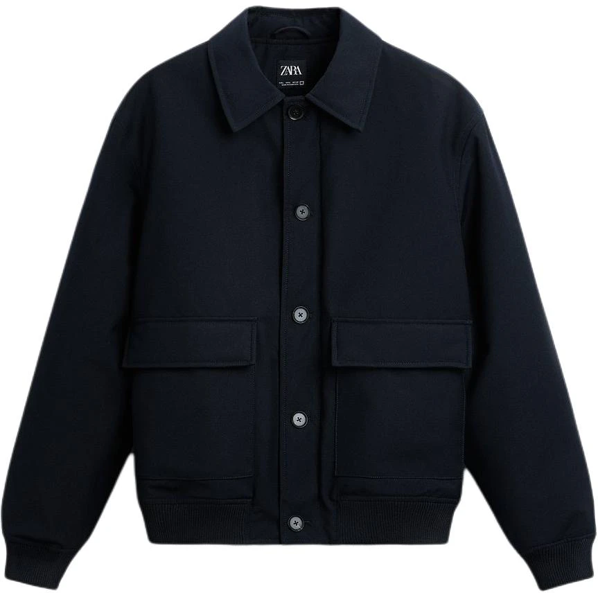 zara-blue-casual-pocket-long-sleeve-jacket-with-collar-3286501-401