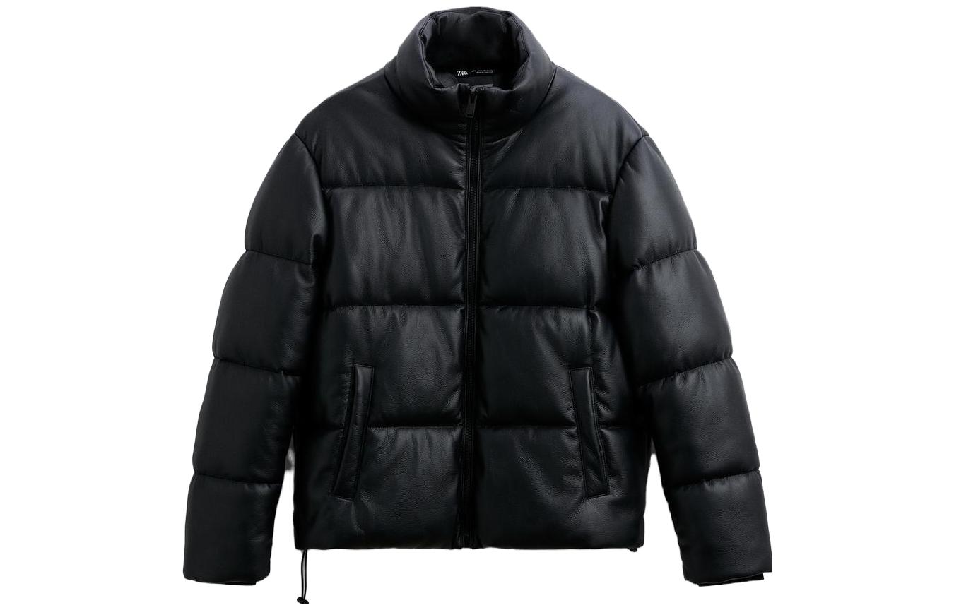 ZARA Casual Fashion Solid Color Stand Collar Jacket Black 08281420800-33