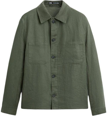 ZARA 休閒寬鬆卡其長袖襯衫外套 5070033-505 Buy ZARA 休閒寬鬆卡其長袖襯衫外套 5070033-505