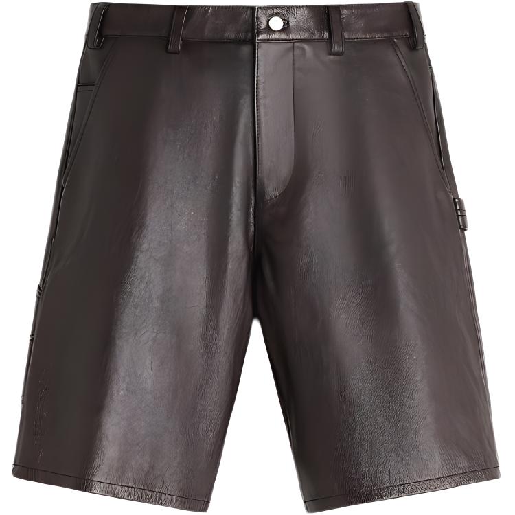 ZARA Gradient Mid-Waist Loose Cargo Shorts Men Brown. 2521406-716