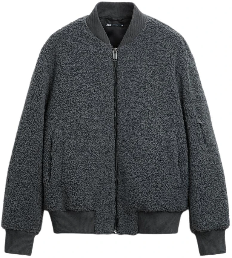 zara-gray-solid-color-stand-collar-zip-up-jacket-8281405-802