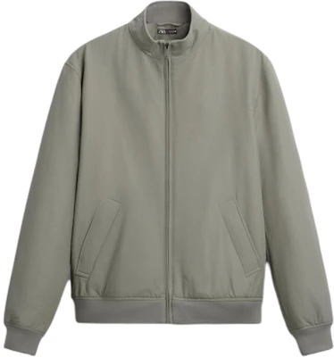 ZARA 灰色素色立領拉鍊長袖外套 6518350-802 Buy ZARA 灰色素色立領拉鍊長袖外套 6518350-802