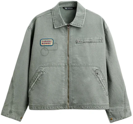 ZARA 灰色美式拼接休閒翻領外套. 6987368-802 Buy ZARA 灰色美式拼接休閒翻領外套. 6987368-802