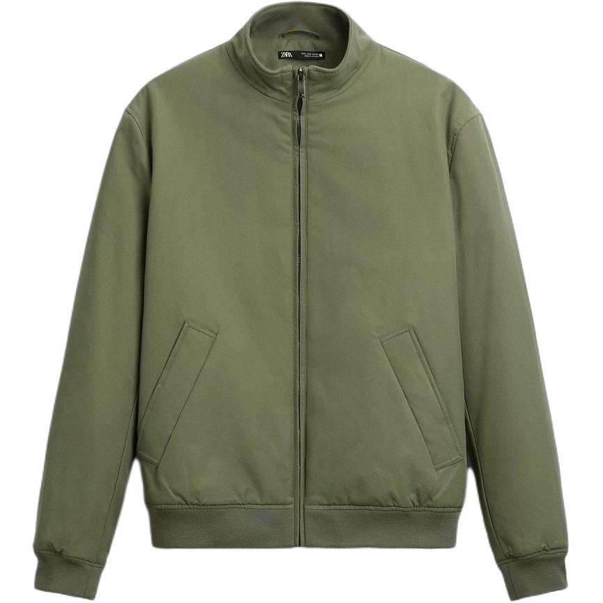 ZARA Khaki Casual Blend Outdoor Jacket 6518350-505