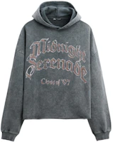 ZARA Light Grey Printed Letter Washed Hoodie 1930408-811 ZARA Light Grey Printed Letter Washed Hoodie 1930408-811