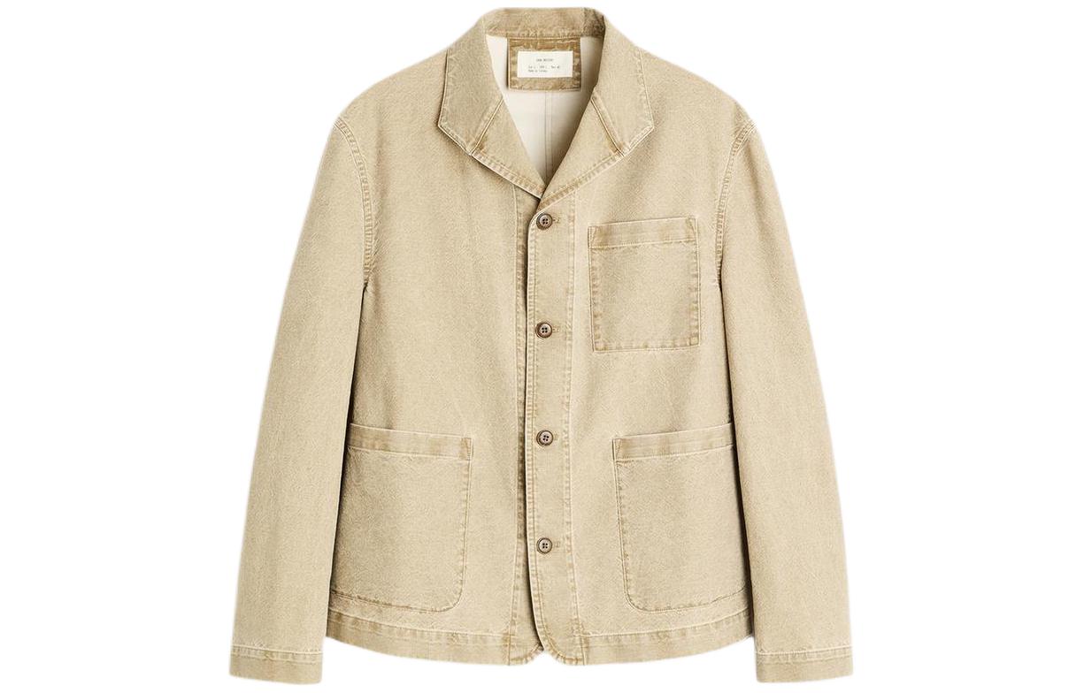 ZARA Origins Slim Fit Washed Outdoor Jacket Yellow Ochre 7563703-703