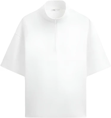 ZARA 純色短袖套頭衛衣 洗舊白色 2795310-251 Buy ZARA 純色短袖套頭衛衣 洗舊白色 2795310-251