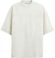 ZARA Plain Washed White Crewneck Short Sleeve Sweatshirt 0761448-251 ZARA Plain Washed White Crewneck Short Sleeve Sweatshirt 0761448-251