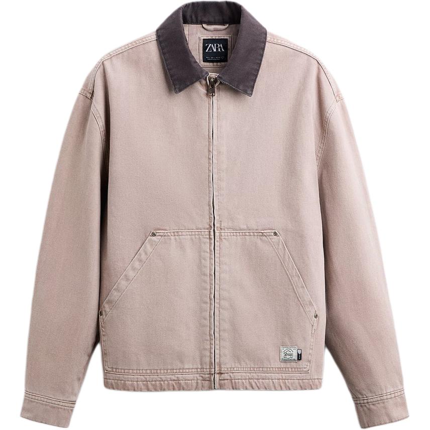 ZARA Retro Tag Detroit Workwear Jacket Light Brown Yellow. 6987331-708