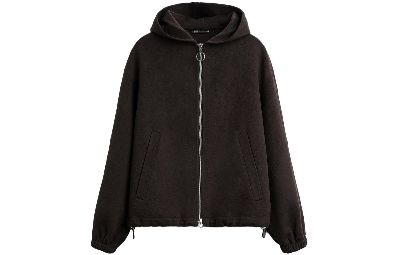 ZARA Solid Color Casual Jacket - Brown 08491310737-33