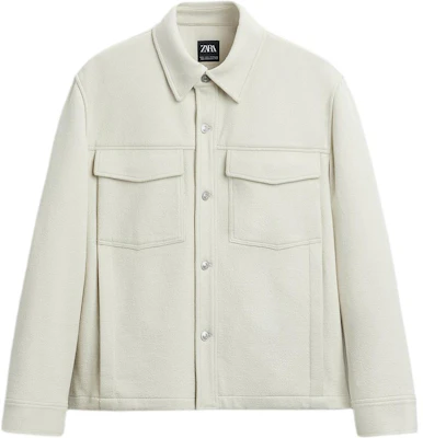 ZARA 白色純色休閒長袖外套 4302457-712 Buy ZARA 白色純色休閒長袖外套 4302457-712