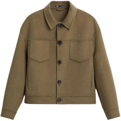 ZARA 素色翻領灰色扣條長袖外套 5854654-706 Buy ZARA 素色翻領灰色扣條長袖外套 5854654-706