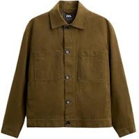 ZARA Solid Color Long-Sleeve Buttoned Jacket Men’s Olive Green 7563505-510 ZARA Solid Color Long-Sleeve Buttoned Jacket Men’s Olive Green 7563505-510