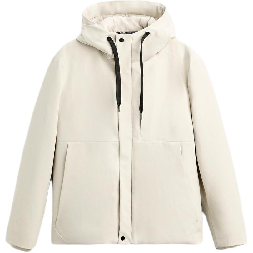 ZARA Solid Color Long-Sleeve Zipper Hooded Jacket 08281300-35