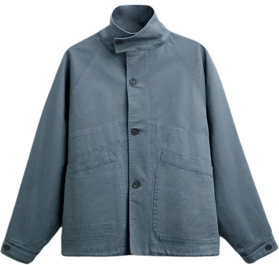 zara-solid-vintage-high-neck-long-sleeve-jacket-blue-0706106-400