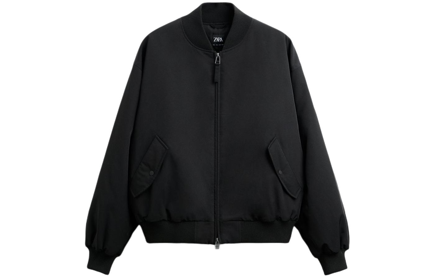 ZARA SS24 Black Dragon Year Limited Thick Bomber Jacket 3918401-800
