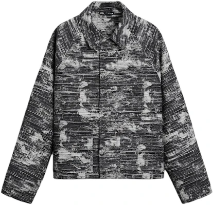 ZARA SS24 條紋提花寬鬆版拉鍊外套 黑/白 - 龍年特別版 7380550-084 Buy ZARA SS24 條紋提花寬鬆版拉鍊外套 黑/白 - 龍年特別版 7380550-084