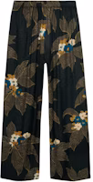 ZARA Studio Floral Jacquard Mid-Rise Relaxed Pants Black Casual 4528120-020 ZARA Studio Floral Jacquard Mid-Rise Relaxed Pants Black Casual 4528120-020