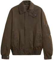 ZARA Washed Solid Color Zip-Up Bomber Jacket Men’s Brown 8281307-700 ZARA Washed Solid Color Zip-Up Bomber Jacket Men’s Brown 8281307-700