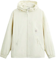 ZARA Washed White Stand Collar Zip Jacket 04302401251-36 ZARA Washed White Stand Collar Zip Jacket 04302401251-36