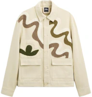 ZARA White Long-Sleeve Outdoor Collar Jacket with Embellished Patches 0881310-250 ZARA White Long-Sleeve Outdoor Collar Jacket with Embellished Patches 0881310-250