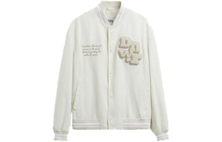 ZARA White Stand Collar Casual Long Sleeve Jacket 03918392251-33