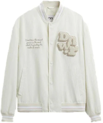 ZARA 白色立領休閒長袖外套 03918392251-33 Buy ZARA 白色立領休閒長袖外套 03918392251-33