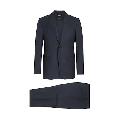 Zegna 15milmil15 FW22 Black Single-Breasted Suit Set with Pants. C22571-221225