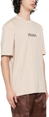 Zegna 米色圓領字母印花設計短袖T恤 UD364A7-D777-N03 Purchase Zegna 米色圓領字母印花設計短袖T恤 UD364A7-D777-N03