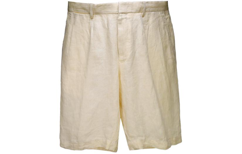 Zegna  Beige Mid-Rise Straight-Leg Casual Shorts. UDI32A7-TB05-N03