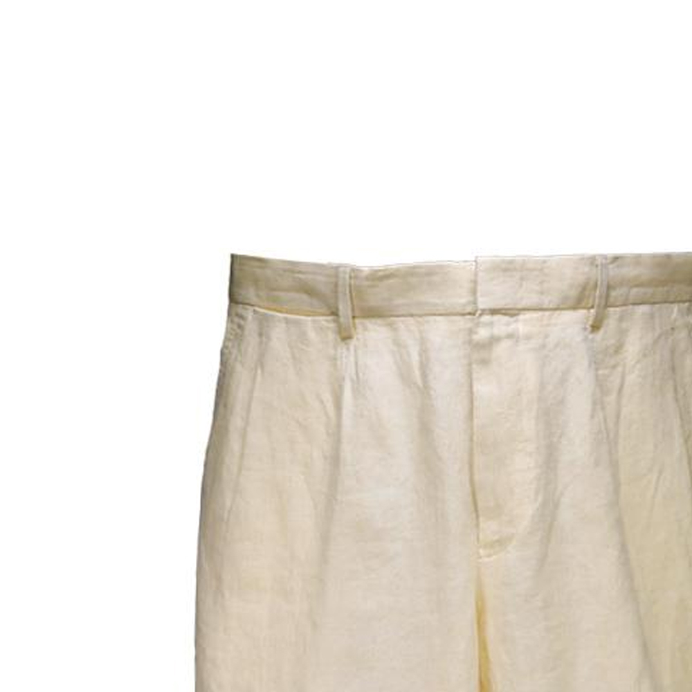 Shop Zegna 米色中腰直筒休閒短褲 UDI32A7-TB05-N03