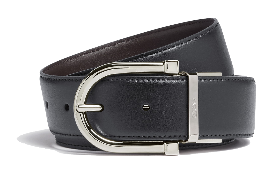 Order Zegna 黑/棕雙面皮帶 - 3.5cm寬 LHVIC-B008PZ-NTM