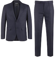 Zegna Black Checkered Single-Breasted Suit Set with Long Sleeves & Pants 61651-3A6221-225 Zegna Black Checkered Single-Breasted Suit Set with Long Sleeves & Pants 61651-3A6221-225