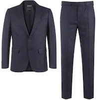 Order Zegna Black Checkered Single-Breasted Suit Set with Long Sleeves & Pants 61651-3A6221-225