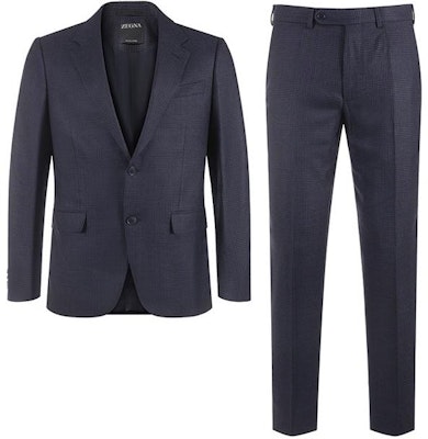 제냐 블랙 체크 싱글 브레스트 수트 세트 (긴 소매 & 팬츠) 61651-3A6221-225 Order 제냐 블랙 체크 싱글 브레스트 수트 세트 (긴 소매 & 팬츠) 61651-3A6221-225