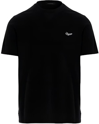 傑尼亞黑色圓領T恤,繡有品牌標誌圖案。 UT526-706R-K09 Buy 傑尼亞黑色圓領T恤,繡有品牌標誌圖案。 UT526-706R-K09