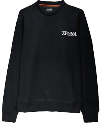 Zegna 黑色圓領長袖印花標誌衛衣 UE522-A8E872-K09 Buy Zegna 黑色圓領長袖印花標誌衛衣 UE522-A8E872-K09