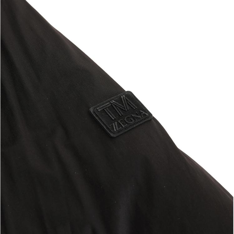 Details for Zegna 黑色可拆帽羽絨外套全拉鍊設計。 VV051-ZZT06-2K09