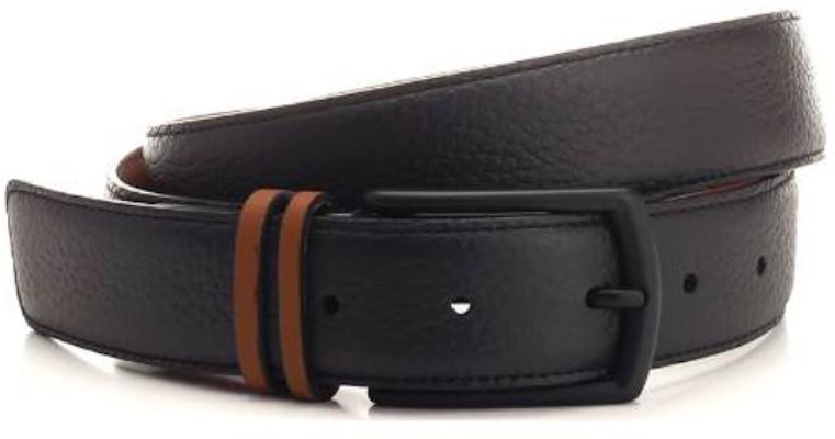 Zegna 黑色皮革腰帶,簡約設計搭配針扣。 LHBXAB033XZNEI Buy Zegna 黑色皮革腰帶,簡約設計搭配針扣。 LHBXAB033XZNEI