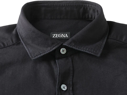 Zegna Black Long Sleeve Solid Color Straight Fit Shirt. UCX13A6-SRF6-001 Purchase Zegna Black Long Sleeve Solid Color Straight Fit Shirt. UCX13A6-SRF6-001