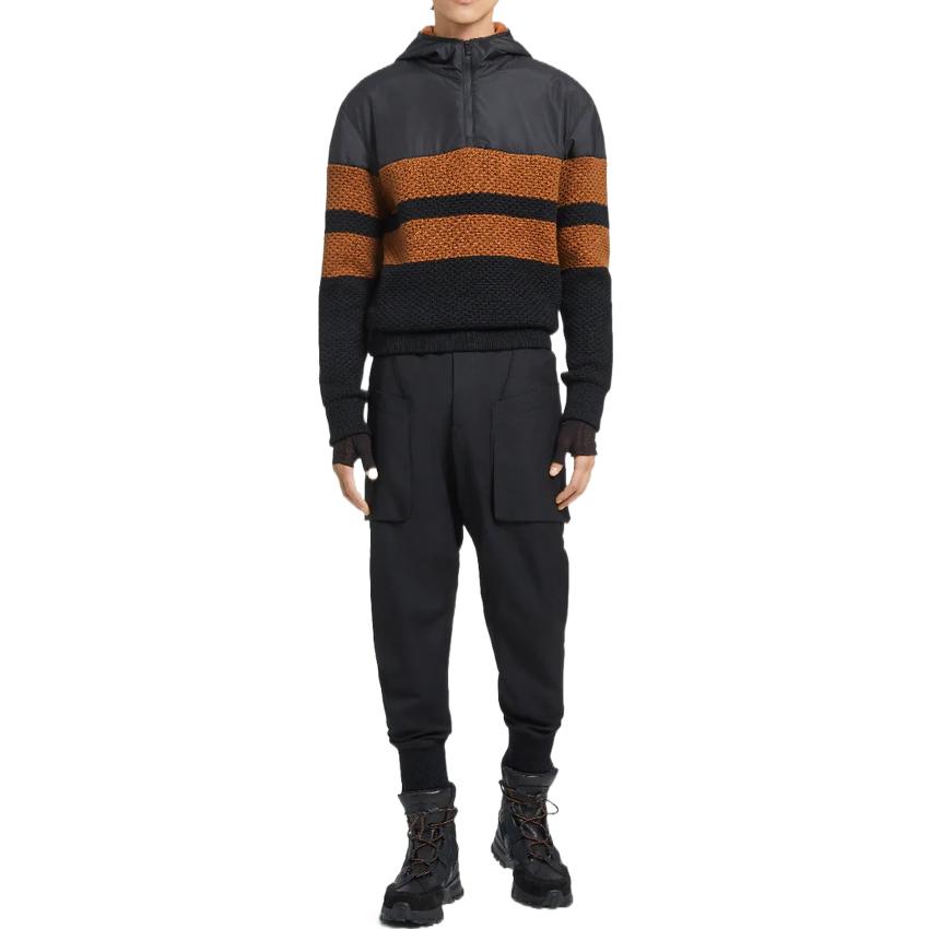 Lookbook Zegna 黑色大口袋運動針織長褲 UAI08-ACT02-K09