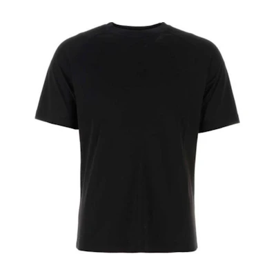 Zegna Black Solid Color Crewneck T-Shirt RE7328A5BCT706K09