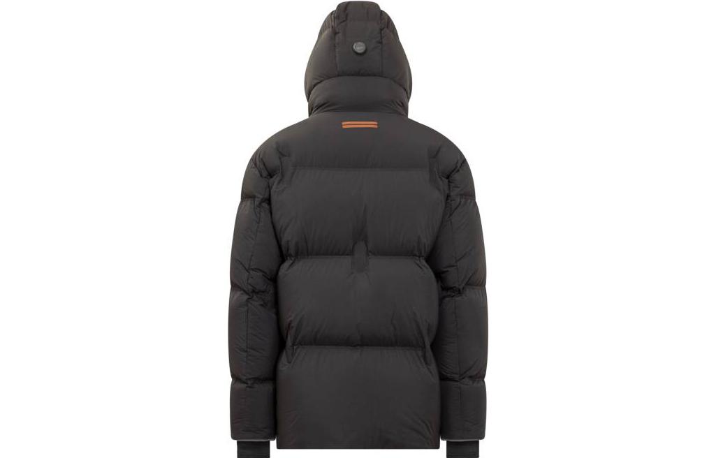 Zegna  Black Solid Color Hooded Zip-Up Down Jacket. UCTA7A6-CCT531-K09 圖 3