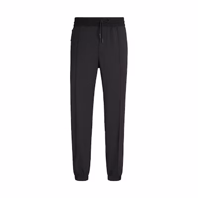 Zegna Black Solid Knit Jogger Sweatpants. E8I01-TT20-990