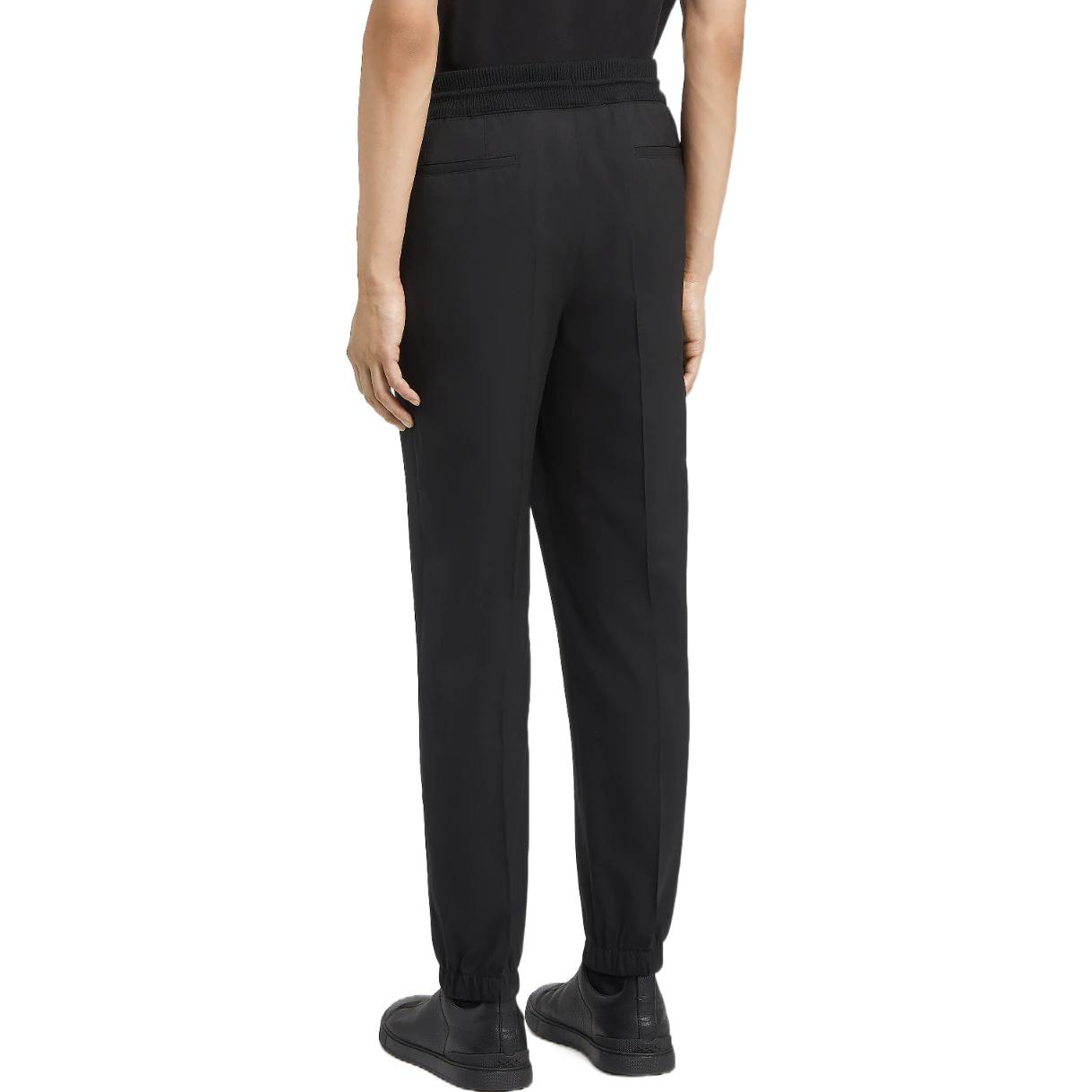 Purchase Zegna 黑色純色針織運動長褲 E8I01-TT20-990