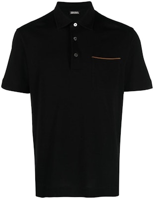 Zegna 黑色素面短袖胸袋POLO衫 UB392A5B752-K09 Buy Zegna 黑色素面短袖胸袋POLO衫 UB392A5B752-K09