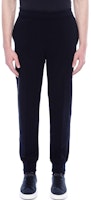 Zegna Black Solid Slim Fit Elastic Waist Casual Pants. UD553-A7DTR4-B09 Zegna Black Solid Slim Fit Elastic Waist Casual Pants. UD553-A7DTR4-B09